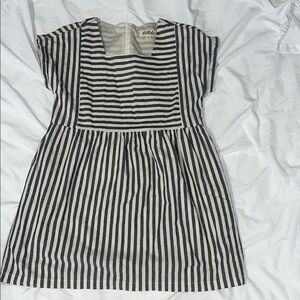 Listicle Striped Navy and White Womens Dress Med EUC